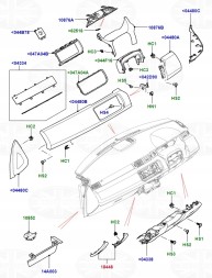 Land Rover OE Обшивка правої панелі приладів Права сторона LR026051 BJ32044B78AD8NUG