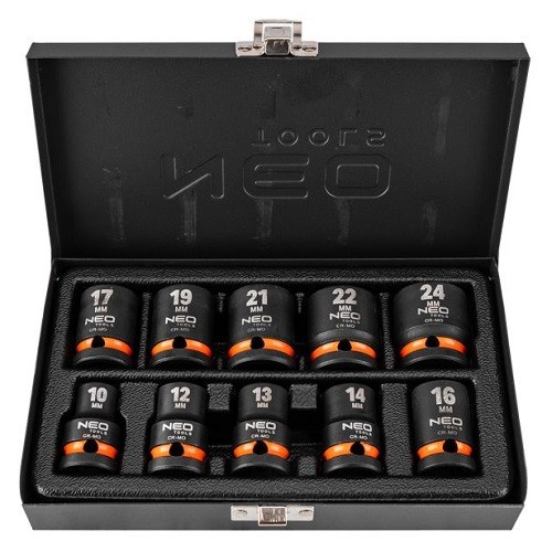 12 101 NEO TOOLS Набір ударних торцевих головок 10шт