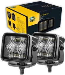 Hella 1FA 358 176-801 Hella комплект світлодіодних фар black magic cube kit 2,7" 12/24v 2 шт. Ip68/ip69k