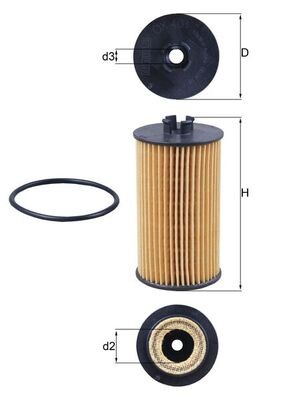 OX401D MAHLE ORIGINAL Фільтр мастил