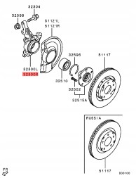 Mitsubishi OE 3870A008 MITSUBISHI OE MITSUBISHI ASX LANCER OUTLANDER КУЛАК ПЕРЕДНИЙ ПРАВИЙ 3870A008 ОРИГІНАЛ