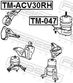 TM ACV30RH FEBEST Подушка двигуна