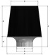 Китай JC60-99C Повітряний фільтр ITG Maxogen JC-60C (Large Cone) 99мм конус (до 520к.с.)