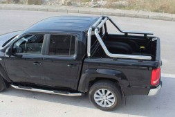 Китай 97RBK076M_TH Toyota Hilux труби захисту кузова Kobra Ø76 хром ролбар