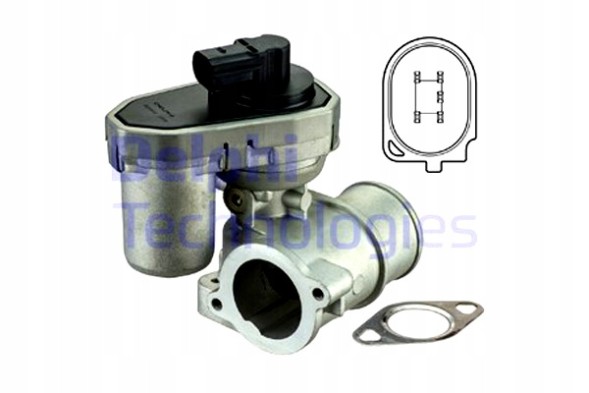 Delphi EG10410-12B1 Клапан egr ford mondeo iii jaguar x-type і 2.2d 09.04-12.09 delphi
