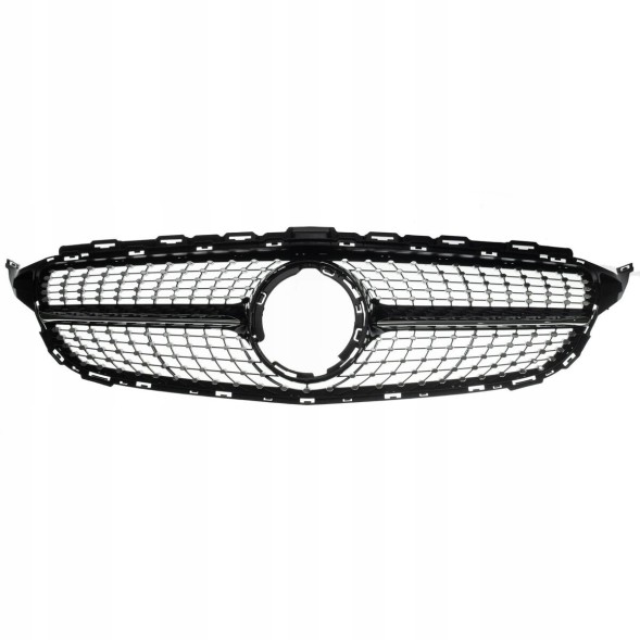 Китай 20026-12 ҐРАТКА РАДІАТОРА MERCEDES C KLASA W205 19- LIFT DIAMOND ЧОРНА