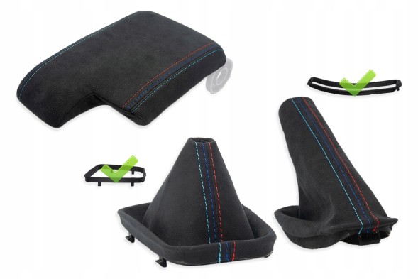 Maniol MA-1032328603 BMW E46 КОМПЛЕКТ СИЛЬФОНІВ ЧОХОЛ ПІДЛОКІТНИКА ALCANTARA n.M-Power РАМКИ