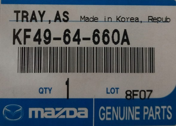 Mazda OE Попільничка - Mazda 2 DJ Mazda 3 БМ Mazda 3 BN KF4964660A