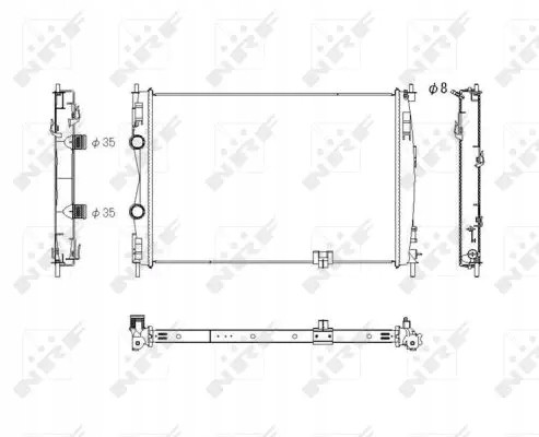 NRF 53757 Радіатор охолодження 53757 nrf nissan qashqai i