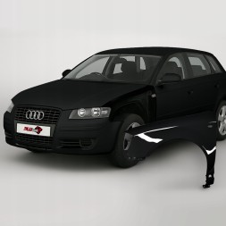 282094566 BLU Крило AUDI A3 8P LY9B ліве чорне 03-08 переднє оцинковане