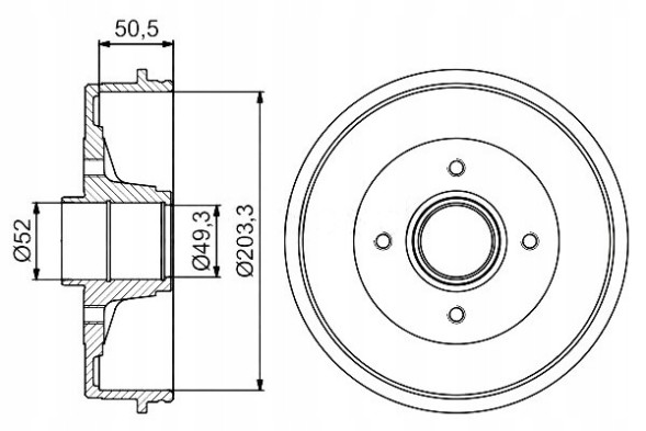 Bosch PRO/0 986 477 196 BOS Гальмівні барабани nissan micra c+c iii micra iii not + асистент зіткнення #34