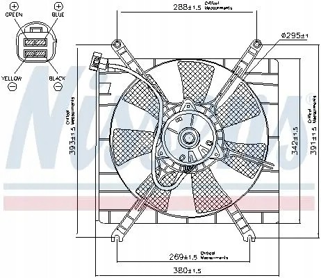 Nissens 85414 Вентилятор радіатора з рамою 85414 nissens suzuki