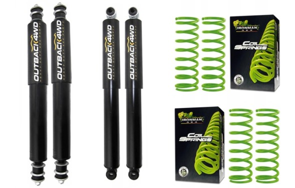 Outback 4WD PATROLY61OUTIRON ПІДВІСКА АМОРТИЗАТОРИ ПРУЖИНИ ЛІФТ +2 ДЮЙМИ PATROL Y61 OUTBACK IRONMAN