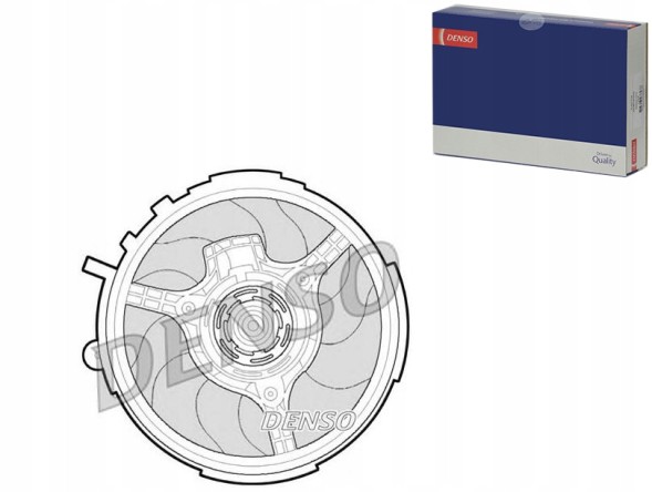 Denso PRO/DER09061 DEN Вентилятор радіатора (з корпусом) fiat stilo 1.2/1. + Асистент зіткнення #34