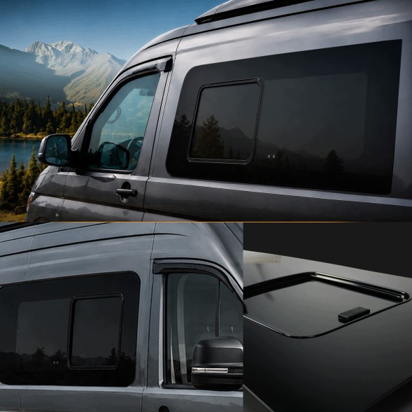 CHROMEMASTER CH-GL-0095-Q67 Переднє бічне скло ліве, що відчиняється, для VW CRAFTER I 2006-2016 (L2 / L3)