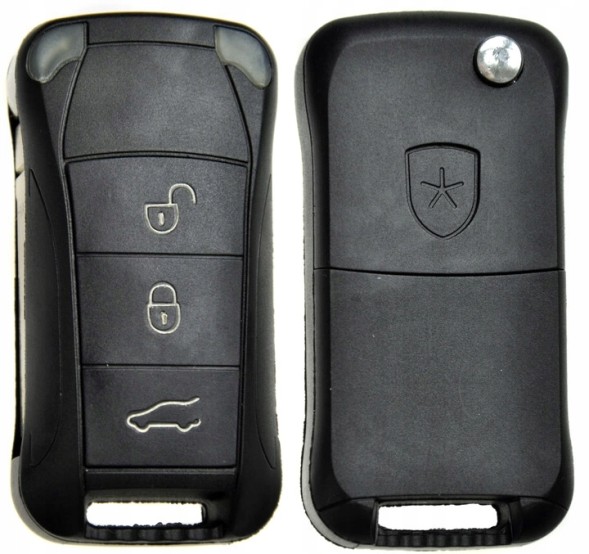 Китай Kluczyk pilot z elektroniką scyzoryk 3-przyciski + panic ID46 PCF 7946 315MHz do Porsche Cayenne 2003 - 2006 Ключ Пульт дистанційного керування з електронікою PORSCHE CAYENNE
