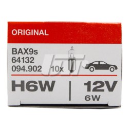 64132 OSRAM Автолампа Osram 6W 12V BAX9s