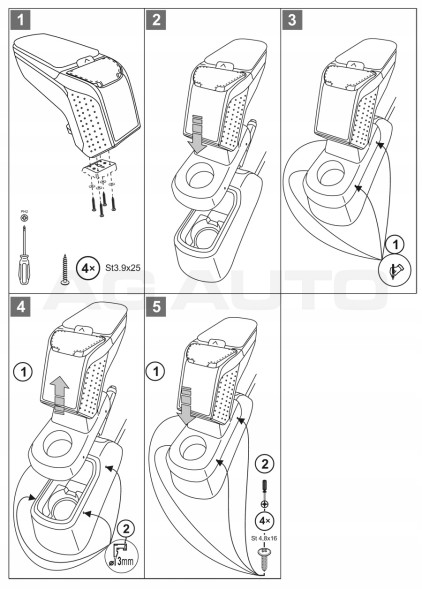 Rati V01235 Підлокітник ARM2 Citroen C4 Cactus, 2014-2020,Sx