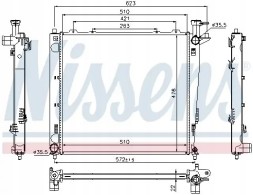 Nissens 66782 Радіатор охолодження 66782 nissens kia sorento