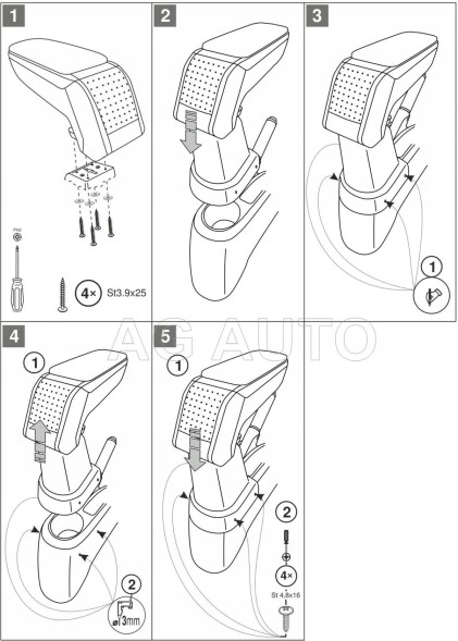 Rati V00611 Штатний підлокітник для Toyota Yaris 2008-2011 р.в