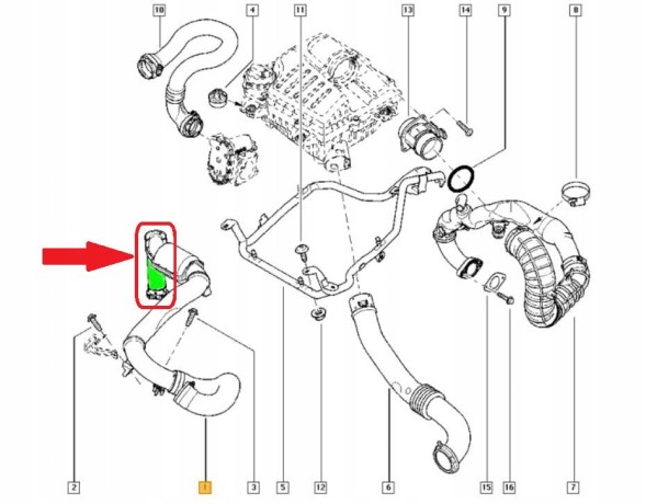 Turborury 2506700012964 Труба інтеркулера турбо opel vivaro 2.0 cdti