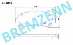 Bremsenn BREMZENN20381086 НАБІР ДИСКІВ + КОЛОДОК ПЕРЕДНІХ ДЛЯ NISSAN QASHQAI I X-TRAIL II