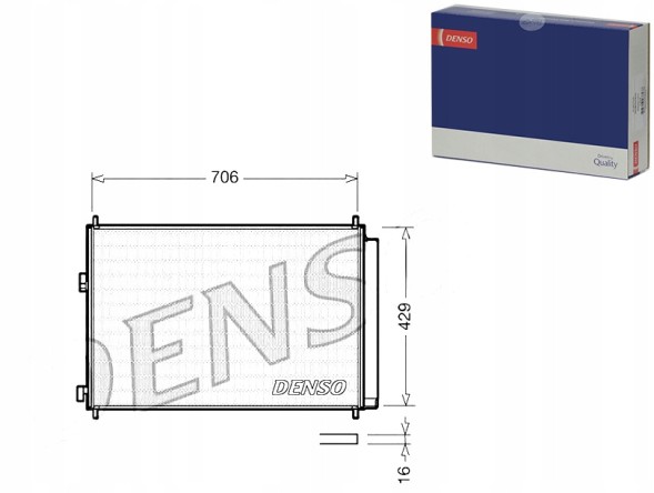 Denso DENDCN50030/RS2 Конденсатор, радіатор, кондиціонер повітря denso 8846042100