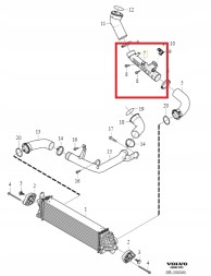 Volvo OE 31422153 Повітряний шнур volvo s60 ii,iii 14-21 s80ii 14-