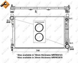 NRF 53419 Охолоджувач води 53419 nrf mercedes клас c (w203)