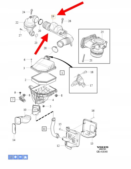 Volvo OE ШЛАНГ КОНДИЦІОНЕРА B4 2.0 VOLVO XC90 2017-2018 OEM/OE 31657800