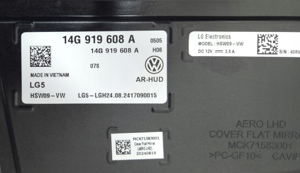 Volkswagen OE 14G919608A VW ID7 HeadUp head up HUD VW ID7 ID 7 14G919608А