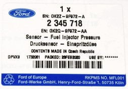 Ford OE A2C90375501 A2C97839400 GK2Q-9F972-AA HG9Q-9F972-AA 2345718 2583196 A2C90375501 A2C97839400 9F972 D1190487MF Датчик тиску палива Ford Transit Custom EcoBlue 2.0 TDCI Mondeo Focus