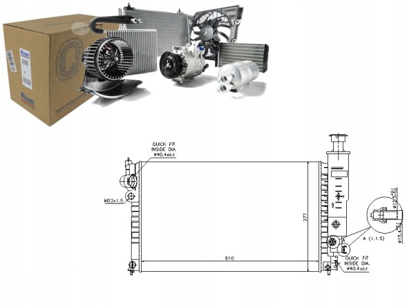 Nissens NIS63528/RS2 Радіатор охолодження двигуна nissens 1301g5 1301g3 1301jq 133