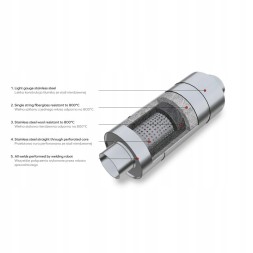 RM Motors RM01/57/110/400 ГЛУШНИК КРУГЛИЙ RM MOTORS RM01 2,25'' 57мм дл. 40см