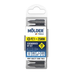 MT7112510 MOLDER Набір біт MOLDER PZ1x25мм 10шт в пл упаковці