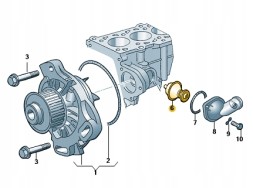 Audi OE 069121113 Aso vw audi комплект термостат з орінгом 069121113