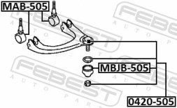 MAB 505 FEBEST Сайлентблок