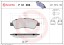 P61066 BREMBO Комплект гальмівних колодок з 4 шт дисків
