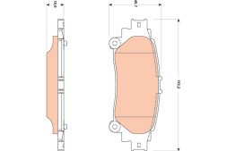 GDB3497 TRW Комплект гальмівних колодок з 4 шт дисків