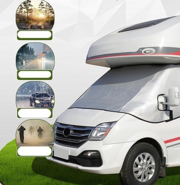 Китай B0DRP6FYRP Термочохол на лобове скло сріблястий Fiat Ducato Citroen Relay Peugeot Boxer