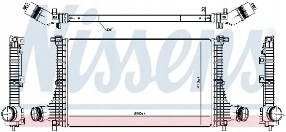Nissens 961502 Інтеркулер (охолоджувач повітря) 961502 nissens