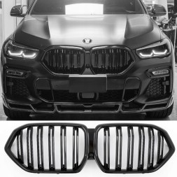 Proteile A080601 Airautopl РЕШІТКА РАДІАТОРА BMW X6 G06 ЧОРНИЙ ГЛЯНЕЦЬ ПОДВІЙНІ ПЛАСТИНКИ НОВА