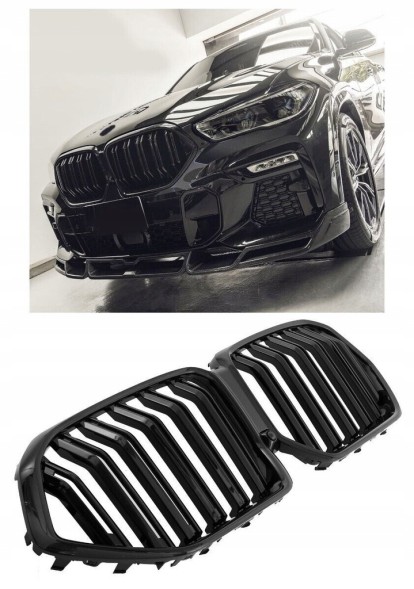 Proteile A080601 Airautopl РЕШІТКА РАДІАТОРА BMW X6 G06 ЧОРНИЙ ГЛЯНЕЦЬ ПОДВІЙНІ ПЛАСТИНКИ НОВА