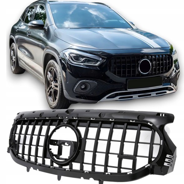 Automaniac A247036 АТРАПА ГРИЛЬ MERCEDES GLA H247 PANAMERICANA AMG GT ЧОРНИЙ ГЛЯНЕЦЬ НОВА 20-23