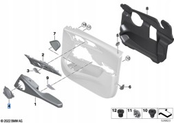 BMW OE Б/у кришка динаміка праворуч Chrom Bowers &amp; Wilkins BMW 51165A012E1 G09