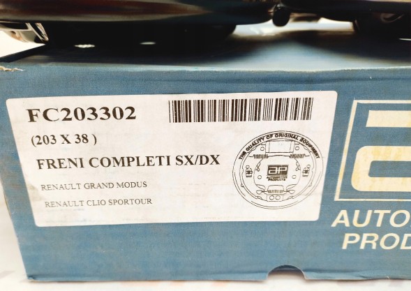 Renault OE FC203302 Ate анкерні диски/ гальмівні щелепи комплект fc203302 renault modus clio
