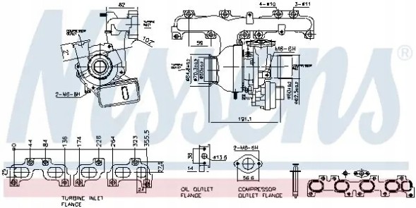 Nissens 93348 Турбокомпресор турбіна 93348 nissens альфа ромео