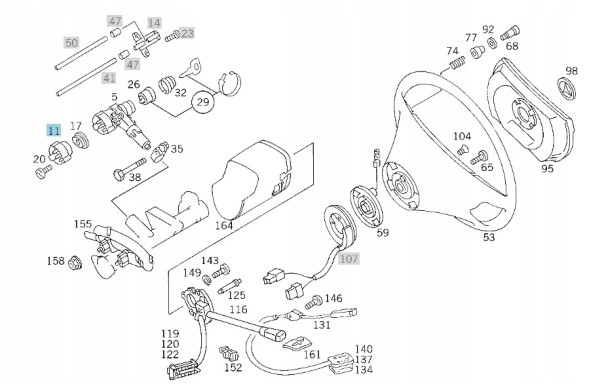 Mercedes-Benz OE КОНТАКТНА ГРУПА ЗАМКА ЗАПАЛЮВАННЯ W107 123 124 126 170 201 202 OE MERCEDES-BENZ A2025450104