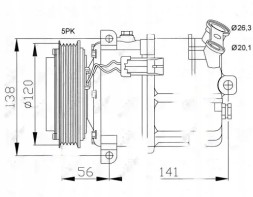 NRF 32117 Компресор кондиціонера 32117 nrf