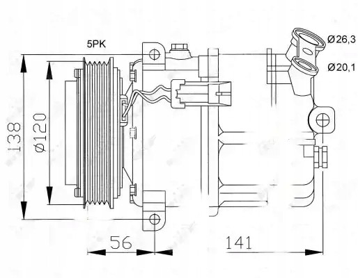 NRF 32117 Компресор кондиціонера 32117 nrf
